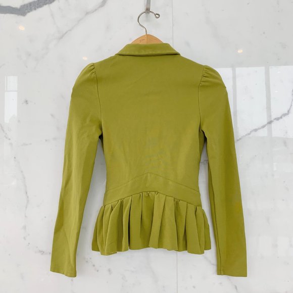 RED VALENTINO Bow Detail Fitted Jacket Pistachio Green - Picture 7 of 11